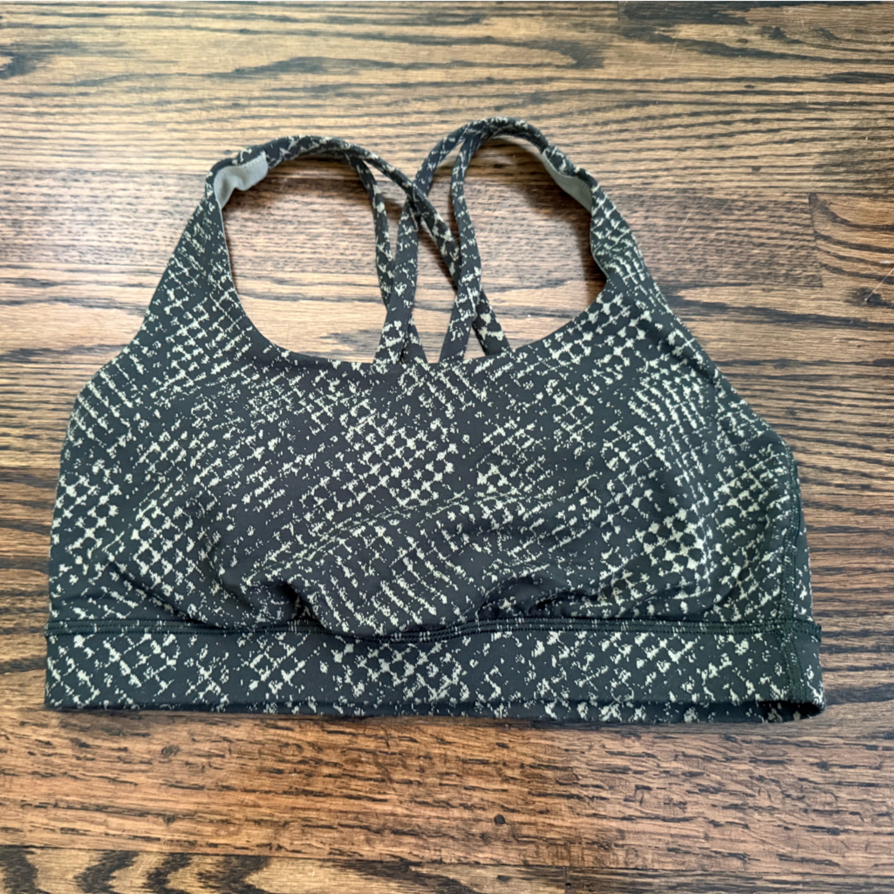 Lululemon Green Patterned Energy Bra